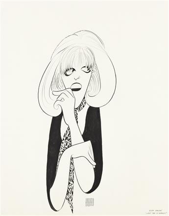 AL HIRSCHFELD (1903-2003) Ellen Greene in Little Shop of Horrors. [CARICATURE / THEATER]